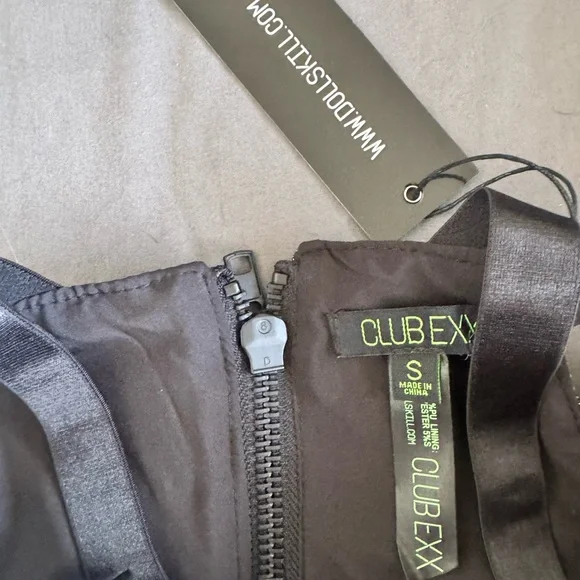 Dolls Kill - Club EXX Club Exx Black Zippered Bottom - Picture 3 of 3